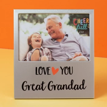 Image of 6" x 4" - Cheerfull Aluminium Photo Frame - Great Grandad