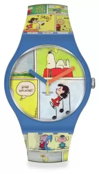 Image of Swatch SO29Z108 SMAK! Swatch x Peanuts Watch