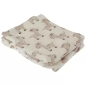 Image of Baby Cupcake/Giraffe Design Boy/Girl Soft Pram Blanket (75cm x 100cm) (Cream/Giraffe)