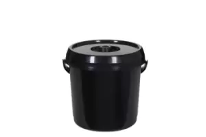 Image of Whitefurze 14L Bucket & Lid, Black