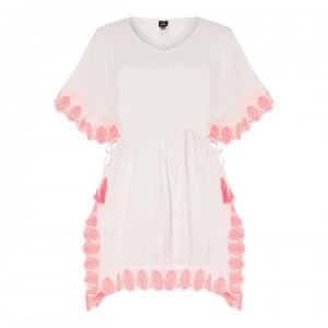 Image of Echo Echo Side Tie Kaftan - 100 WHITE