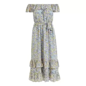 Image of Yumi Ditsy Floral Bardot Dress - Multi