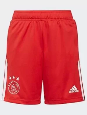 Image of adidas Ajax Amsterdam Tiro Training Shorts, Red, Size 9-10 Years