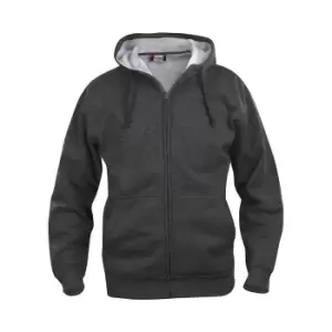 Image of Clique Mens Basic Full Zip Hoodie (XL) (Anthracite Grey Melange)