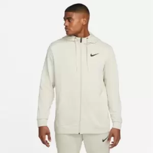 Image of Nike Dri-FIT Mens Full-Zip Training Hoodie - Beige