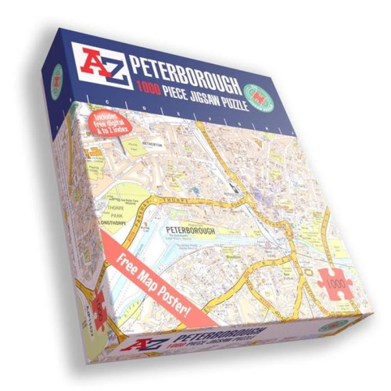 Image of A to Z A to Z Map of Peterborough 1000 Piece Jigsaw Puzzle