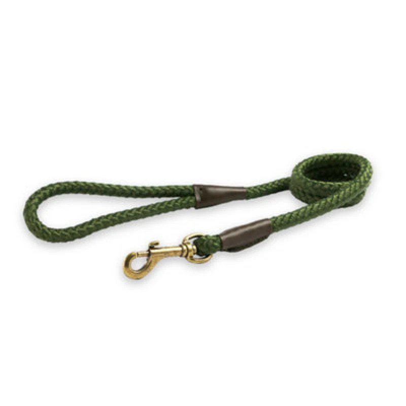 Image of Ancol Green 'Heritage' Comfortable Hardwearing Nylon Size 4-8 Rope Lead Green