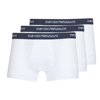 Image of Emporio Armani 3 Pack Stretch Cotton Trunks White Size L Men
