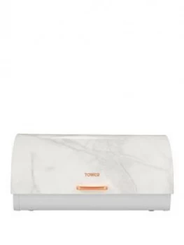 Image of Tower Marble Rose Gold Edition Roll Top Bread Bin