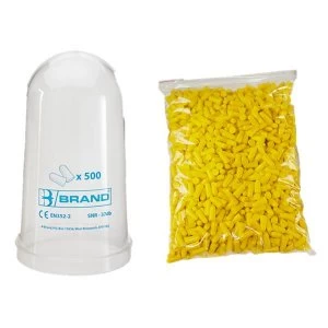 Image of BBrand Ear Plug Refill Bottle Pack of 500 Yellow