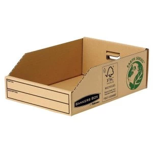 Image of Bankers Box by Fellowes Earth Series 200mm Parts Bin Corrugated Fibreboard Packed Flat Pack of 50