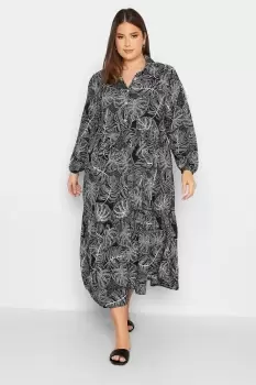Image of Printed Shirt Dress