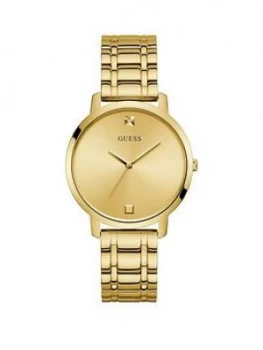 Image of Guess Guess Gold Sunray Dial Gold Stainless Steel Bracelet Ladies Watch