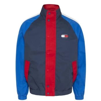 Image of Tommy Jeans Badge Colour Block Jacket - Navy C87