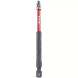Image of Milwaukee Shockwave Impact Duty Pozi Screwdriver Bits PZ2 90mm Pack of 1