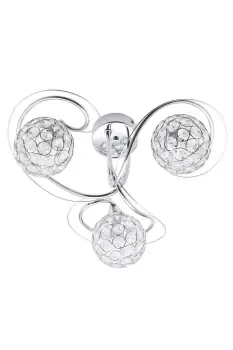 Image of Small Orianna Flush Ceiling Light