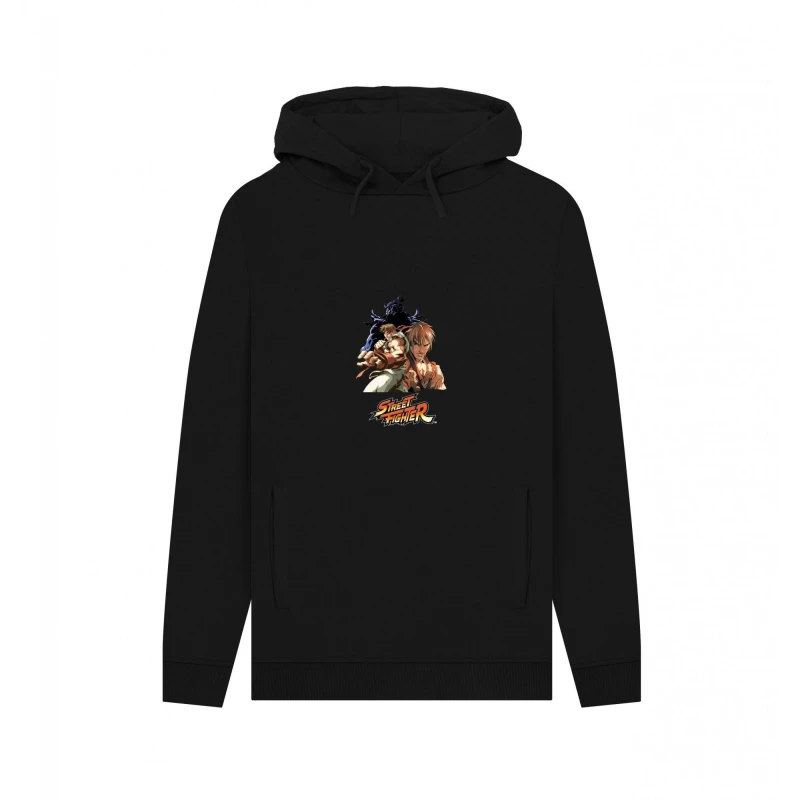 Image of Street Fighter Mens Group Pose Hoodie in Black Size: Small Black Male S