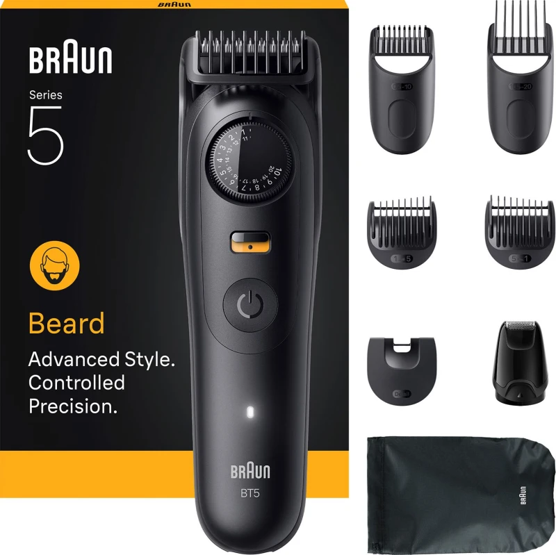 Image of BRAUN Series 5 BRABT5560 Beard Trimmer - Black 7500435244916