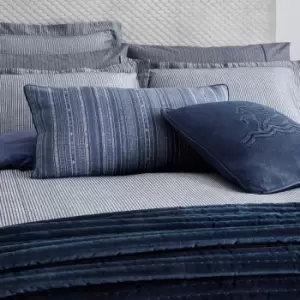 Image of Bedeck of Belfast Mazana Woven Stripe Single Duvet Cover, Midnight