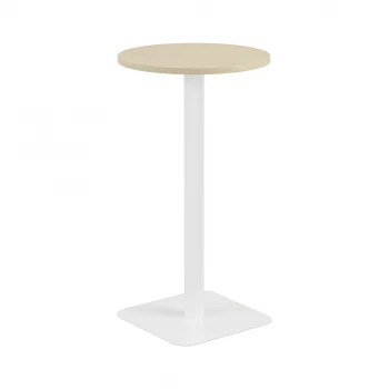Image of Contract 600MM High Table - Maple Top and White Base