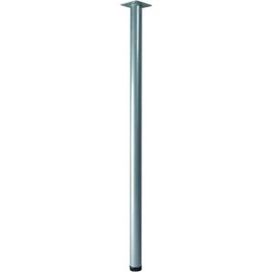 Image of Wickes Round Furniture Leg - Grey 32 x 800mm