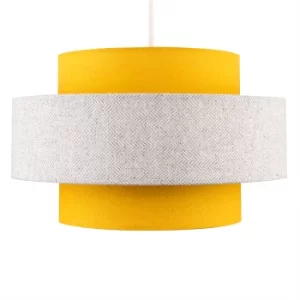 Image of Weaver Pendant Shade in Grey and Mustard