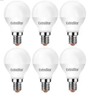 Image of 5W LED G45 Golf Ball Bulb E14, Daylight 6500K (pack of 6)