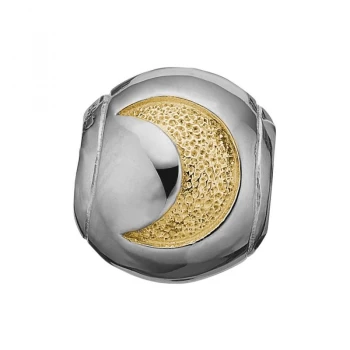 Image of Ladies Christina Sterling Silver Moon & Star Bead Charm