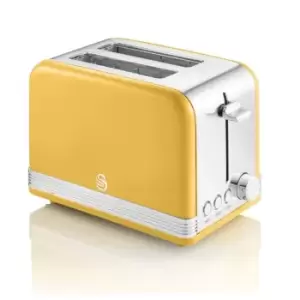 Image of Swan ST19010YELN 2 Slice Retro Toaster