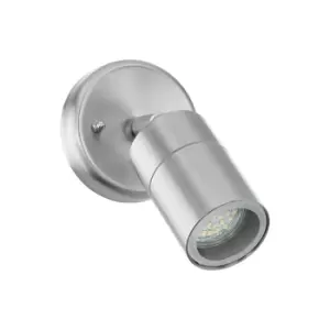 Image of IP44 Outdoor Wall Light Stainless Steel 1 x 5W GU10 Bulb Adjustable Porch Lamp