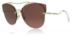 Image of Miu Miu MU52SS Sunglasses Pale Gold ZVN0A0 62mm