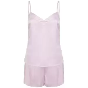 Image of Towel City Ladies/Womens Satin Cami Short PJs (XS/S) (Light Pink)