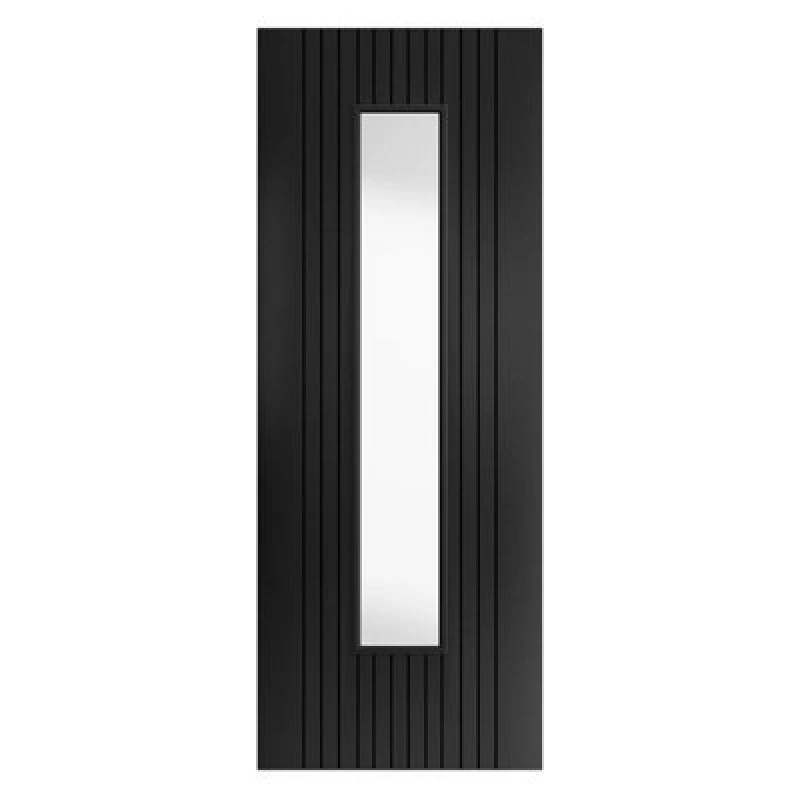 Image of JB Kind Aria Glazed Internal Door 35 x 1981 x 686mm in Black BARI23G