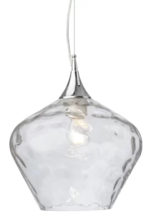 Image of Titan Dome Pendant Light Chrome with Clear Glass