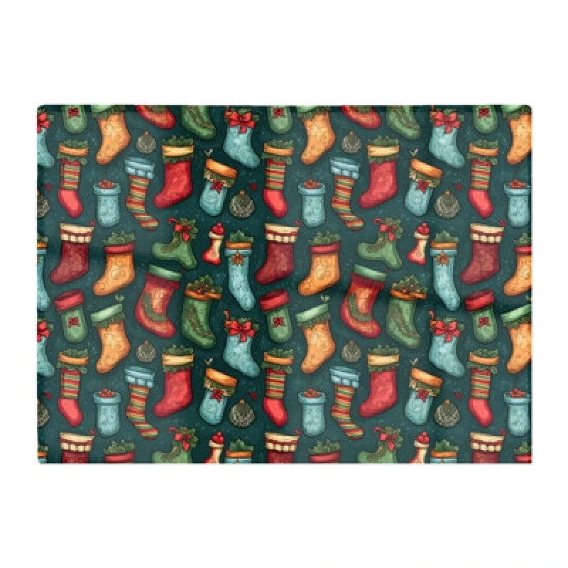 Image of Warren Reed Designer Christmas Stockings Glass Chopping Board