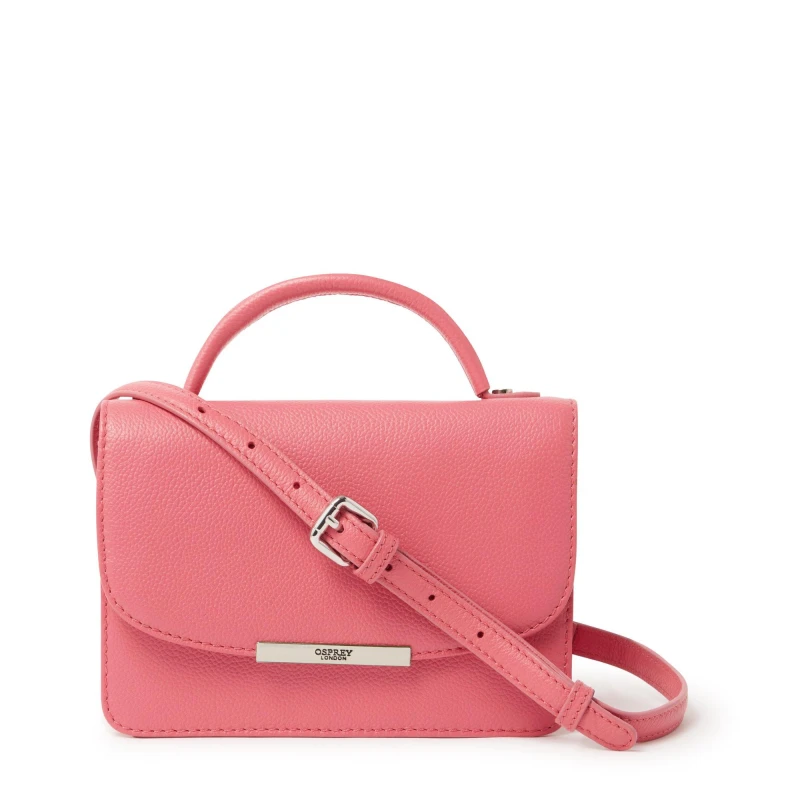 Image of Osprey London OSPREY LONDON Molly Leather Top Handle Bag Rose female One Size