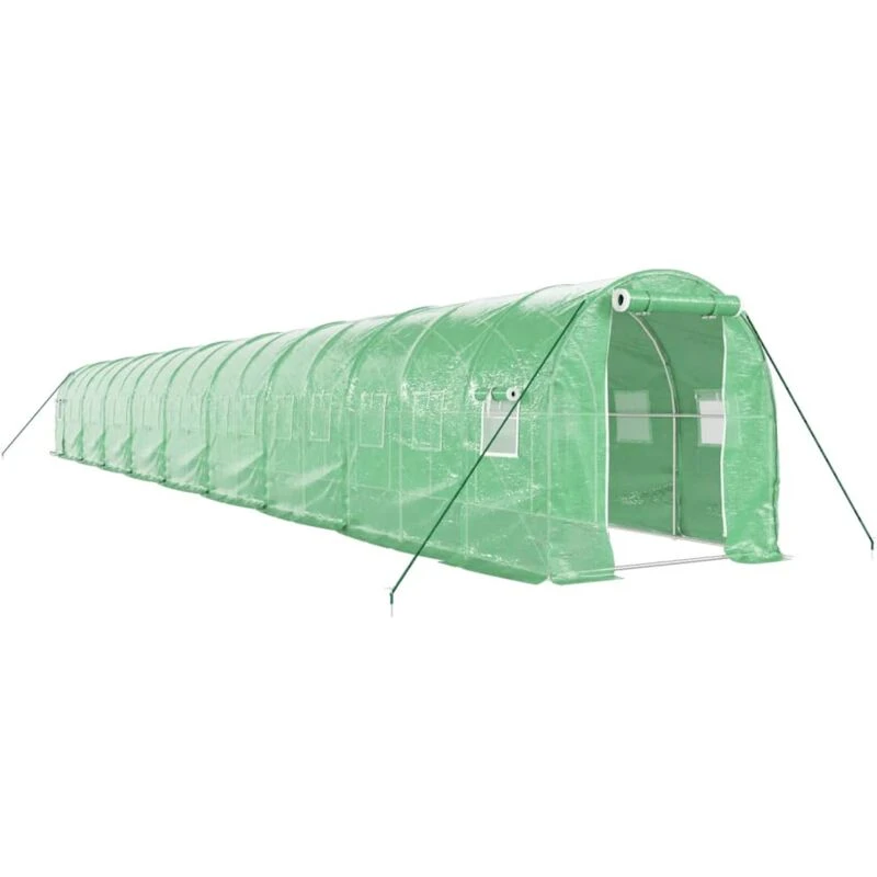 Image of vidaXL Greenhouse with Steel Frame Green 36 m 18x2x2 m, Green 3188024