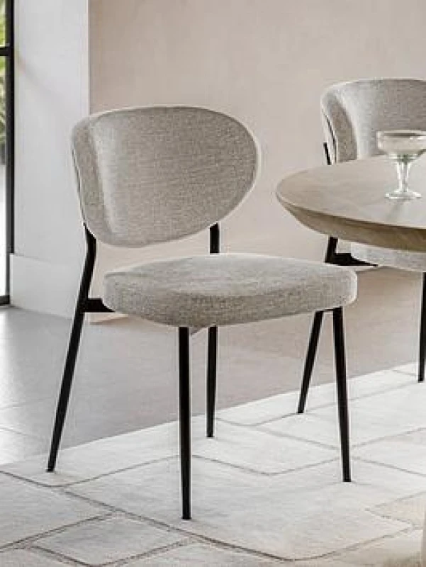 Image of SO'HOME Orvin Oval Dining Chairs (Set of 2) Dove Grey ONE SIZE