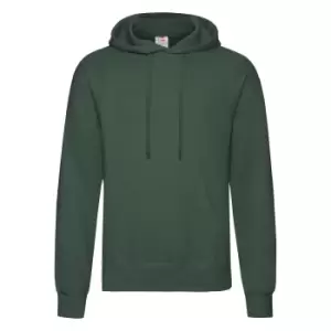 Image of Fruit Of The Loom Mens Hooded Sweatshirt / Hoodie (XL) (Bottle Green)