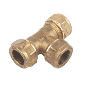 Image of Plumbsure Compression Equal tee Dia15mm Pack of 10