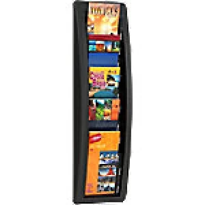 Image of Paperflow Literature Display Wall Mounted Pocket Display 5 x 1/3 A4 Black