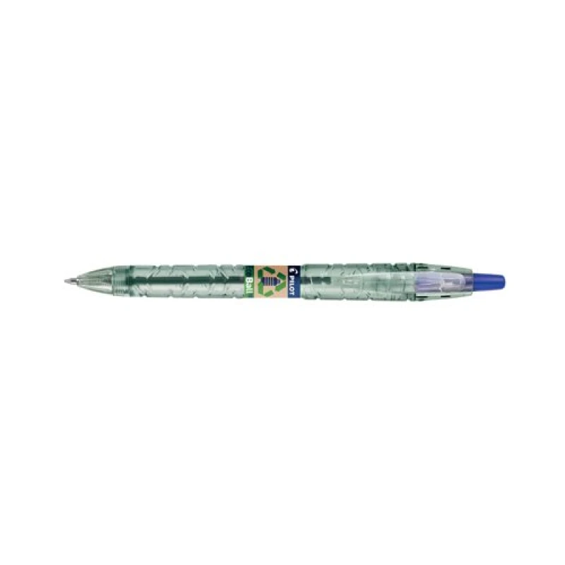 Image of Pilot Ecoball Recycled Ballpoint Pen 1.0mm Tip 0.27mm Line Blue (Pack 10) 4902505621598