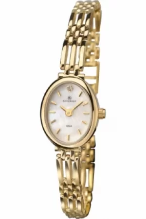 Image of Ladies Accurist Gold 9ct Gold Diamond Watch 8803