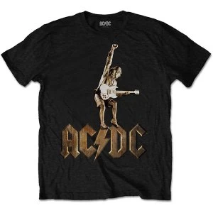 Image of AC/DC - Angus Statue Unisex Medium T-Shirt - Black