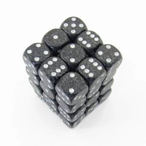 Image of Chessex Speckled D6 Set of 36 : Ninja