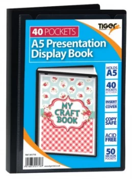 Image of Tiger A5 Presentation Display Book Black 40 Pocket