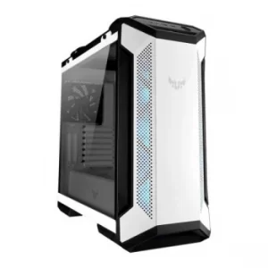 Image of Asus TUF Gaming GT501 White Gaming Case with Window, E-ATX, No PSU, Tempered Smoked Glass, 3 x 12cm RGB Fans, Carry Handles