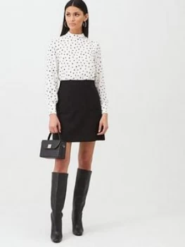 Image of Oasis 2 In 1 Shift Dress - Monochrome , Black, Size 14, Women