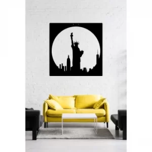 Image of NY Black Decorative Metal Wall Accessory