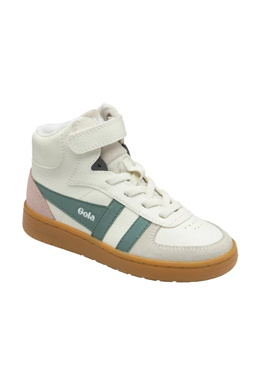 Image of Gola Classics 'Talon' Kids Trainers in White Size: Infant 8 White Unisex Infant 8